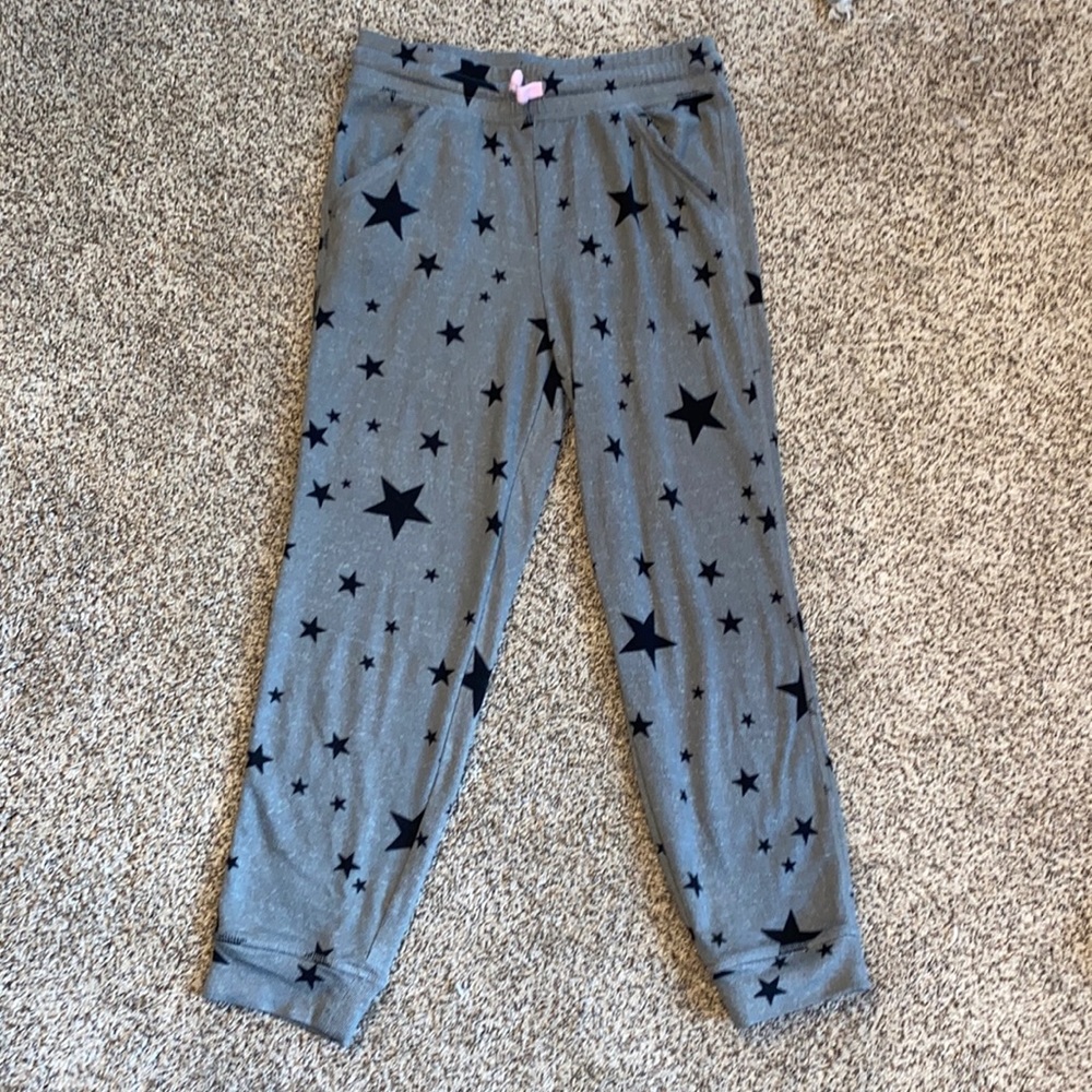 32° Heat | Girls Gray & Black Star Pajama Pants Size M (10/12)